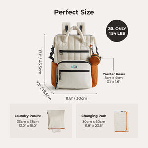 best diaper bag backpack​ tangerine