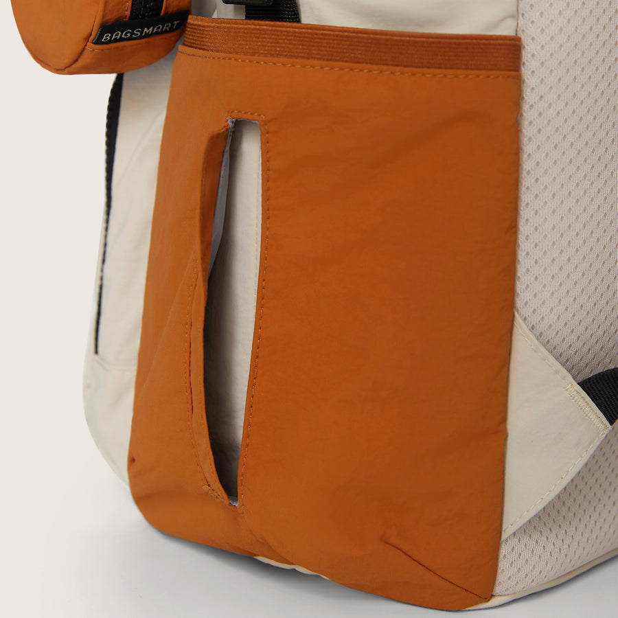 best diaper travel backpack tangerine