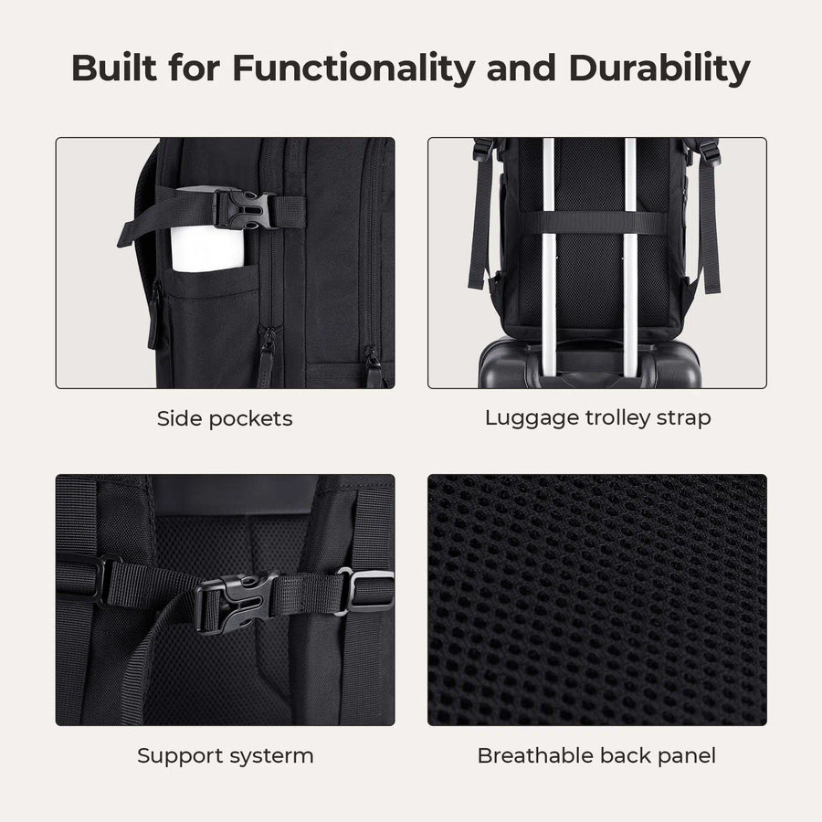Falco 40L Expandable Airline Approved Carry On Travel Backpack