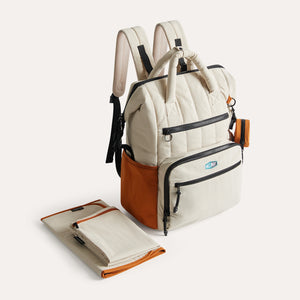 diaper travel backpack tangerine