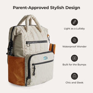 extra large diaper bag backpack tangerine