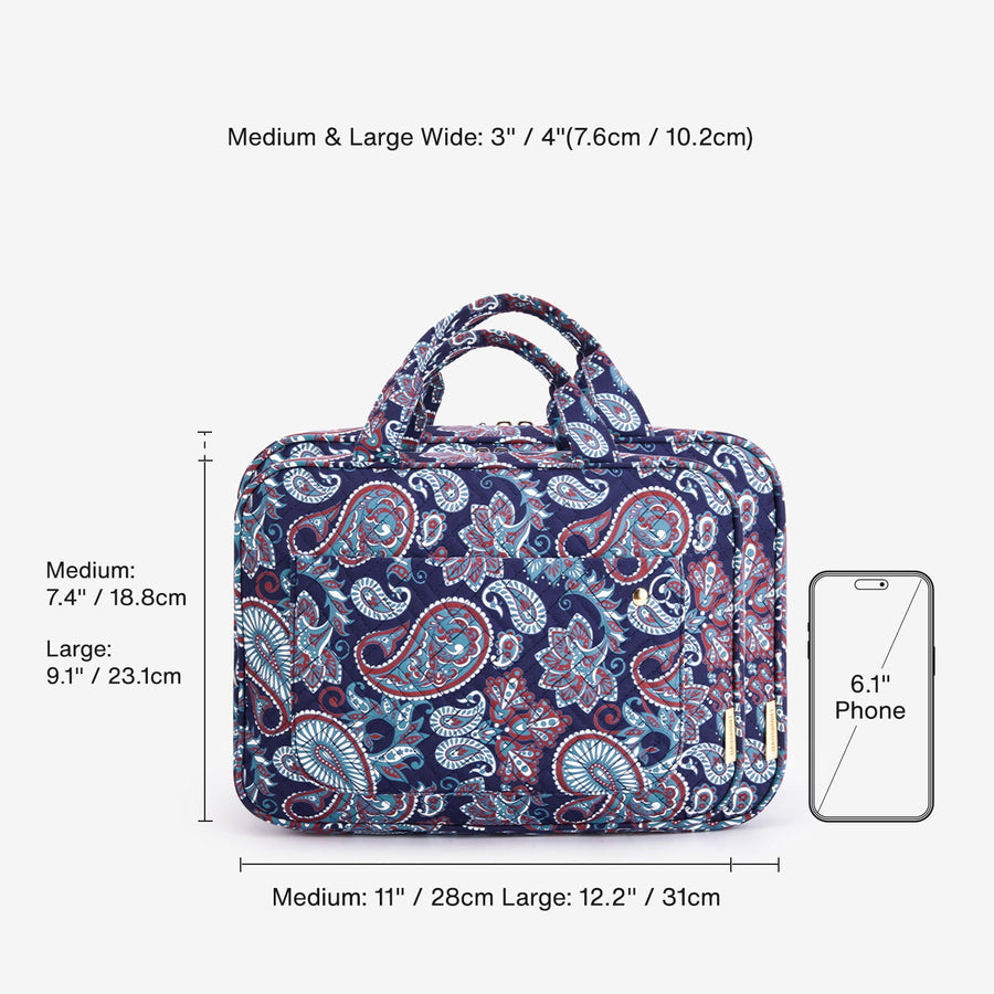 Bonchemin Red Paisley The Space Saver Toiletry Bag