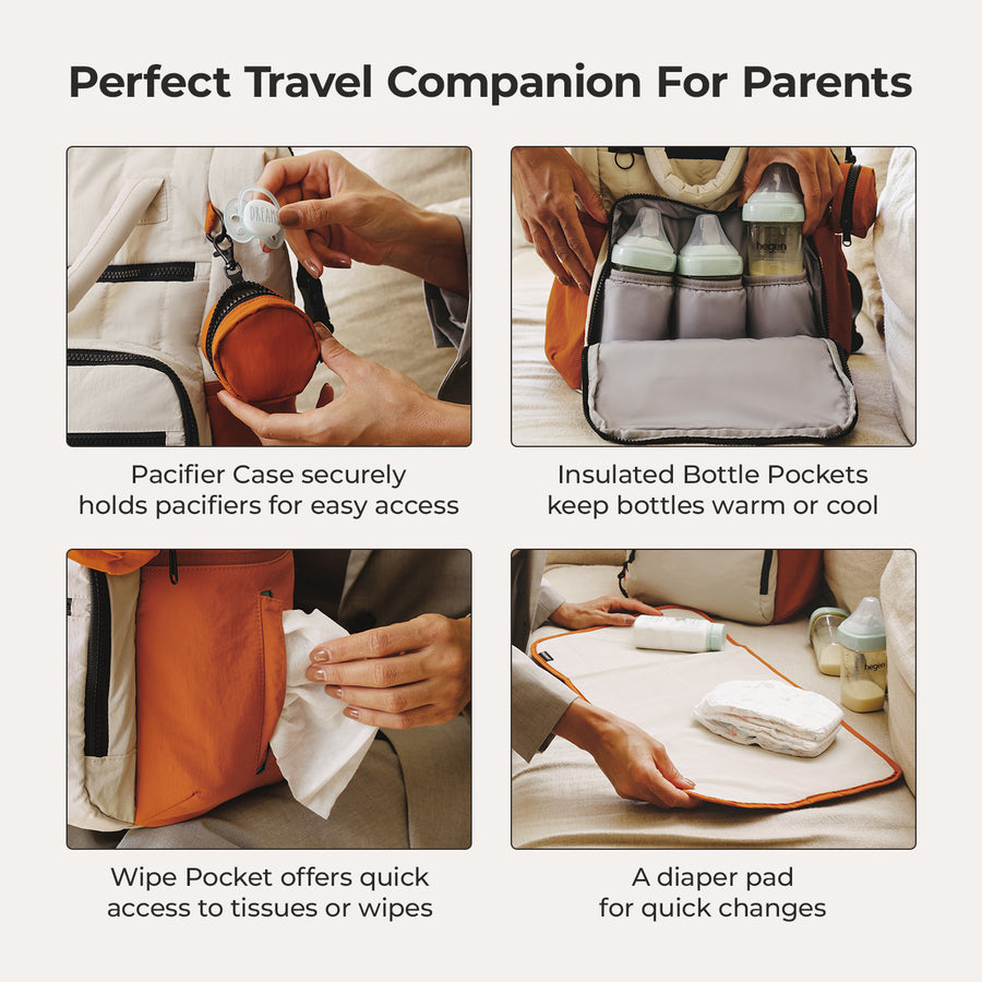 good backpack diaper bags tangerine