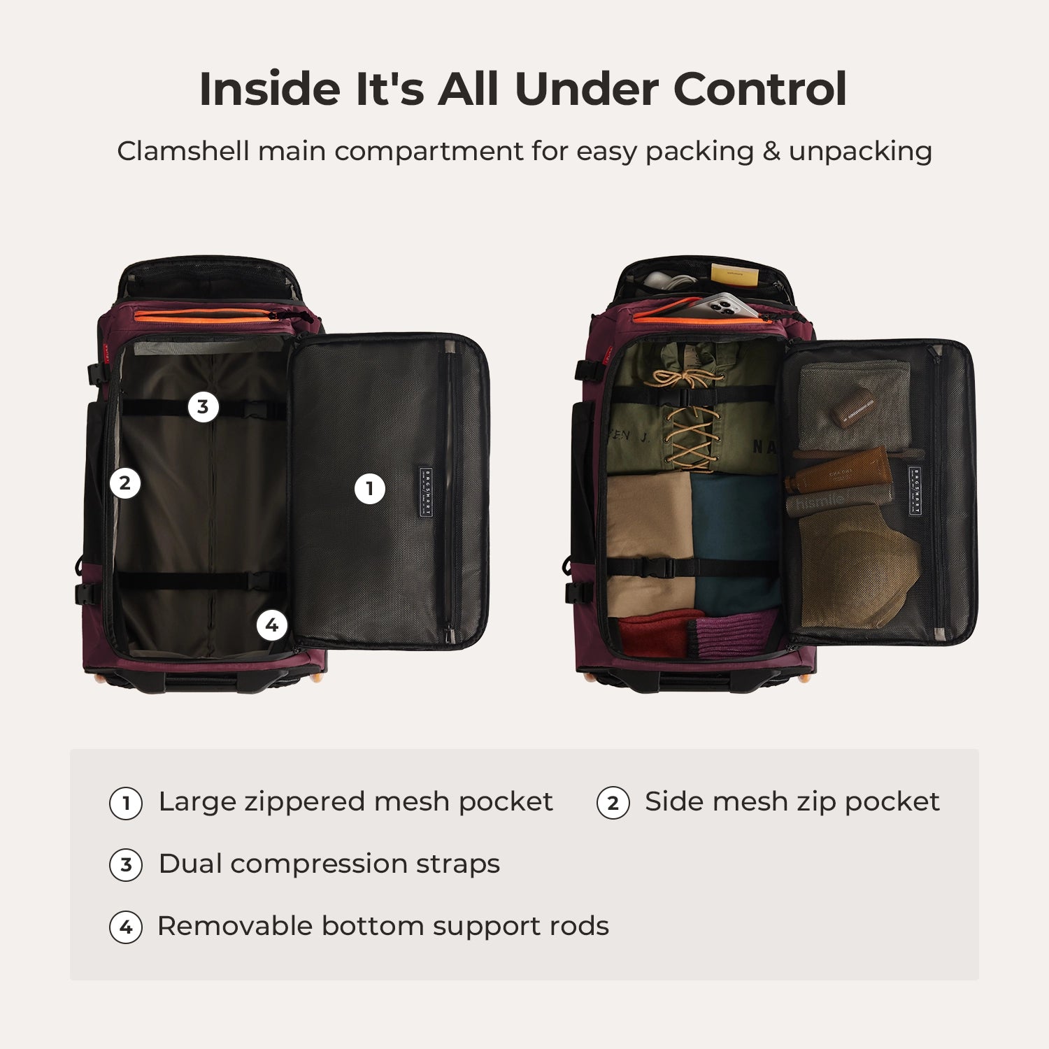 Blast 43L Roller Backpack