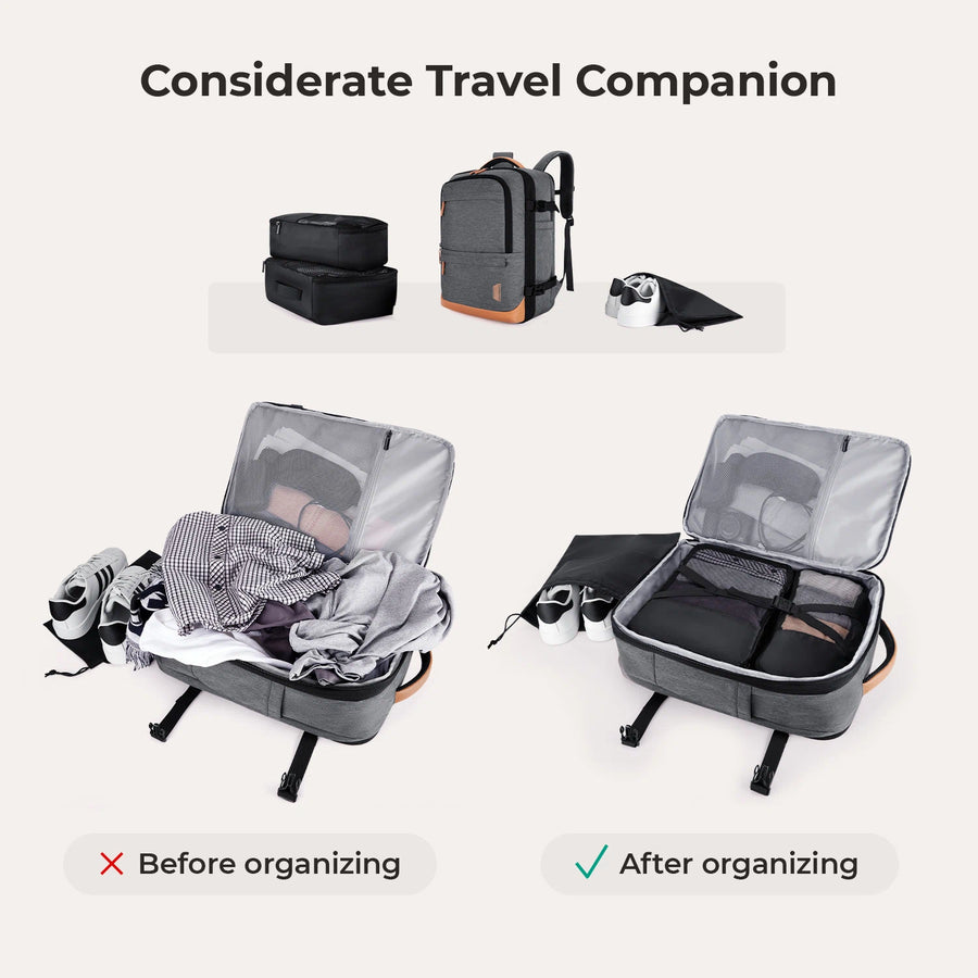 Falco 40L Expandable Airline Approved Carry On Travel Backpack